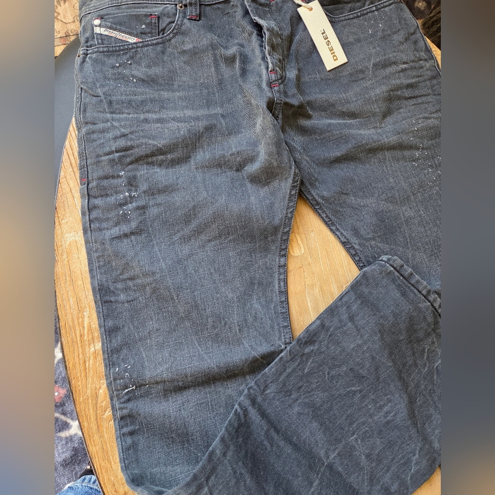 Diesel Dark Gray Relaxed Jeans